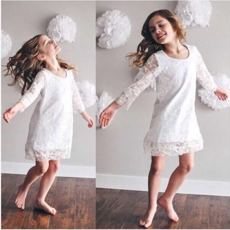 Toddler Baby Girls Kids Princess Flower Party Prom Tutu Lace Dress