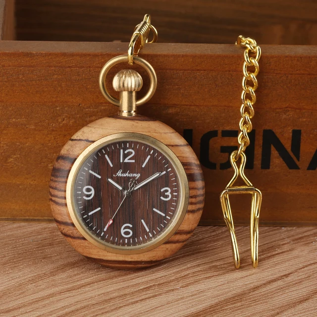 Di Bambù Di Legno Della Cassa Per Orologi Della Vigilanza Di Tasca Per Uomo, Qua Di Bambù Di Legno Della Cassa Per Orologi Della Vigilanza Di Tasca Per Uomo, Qua