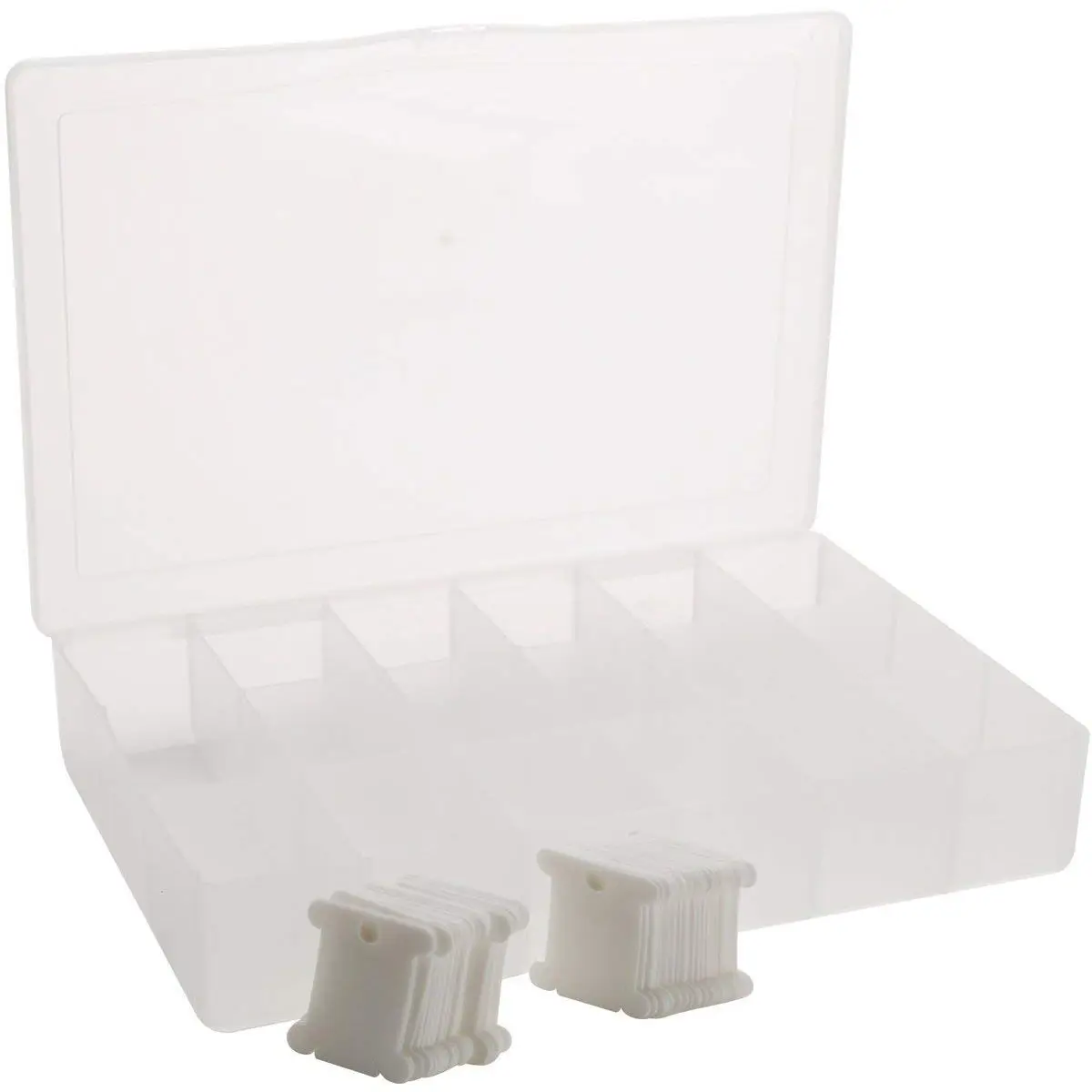 

One Box of 50 Plastic Bobbins Floss & Needlecraft Organizer
