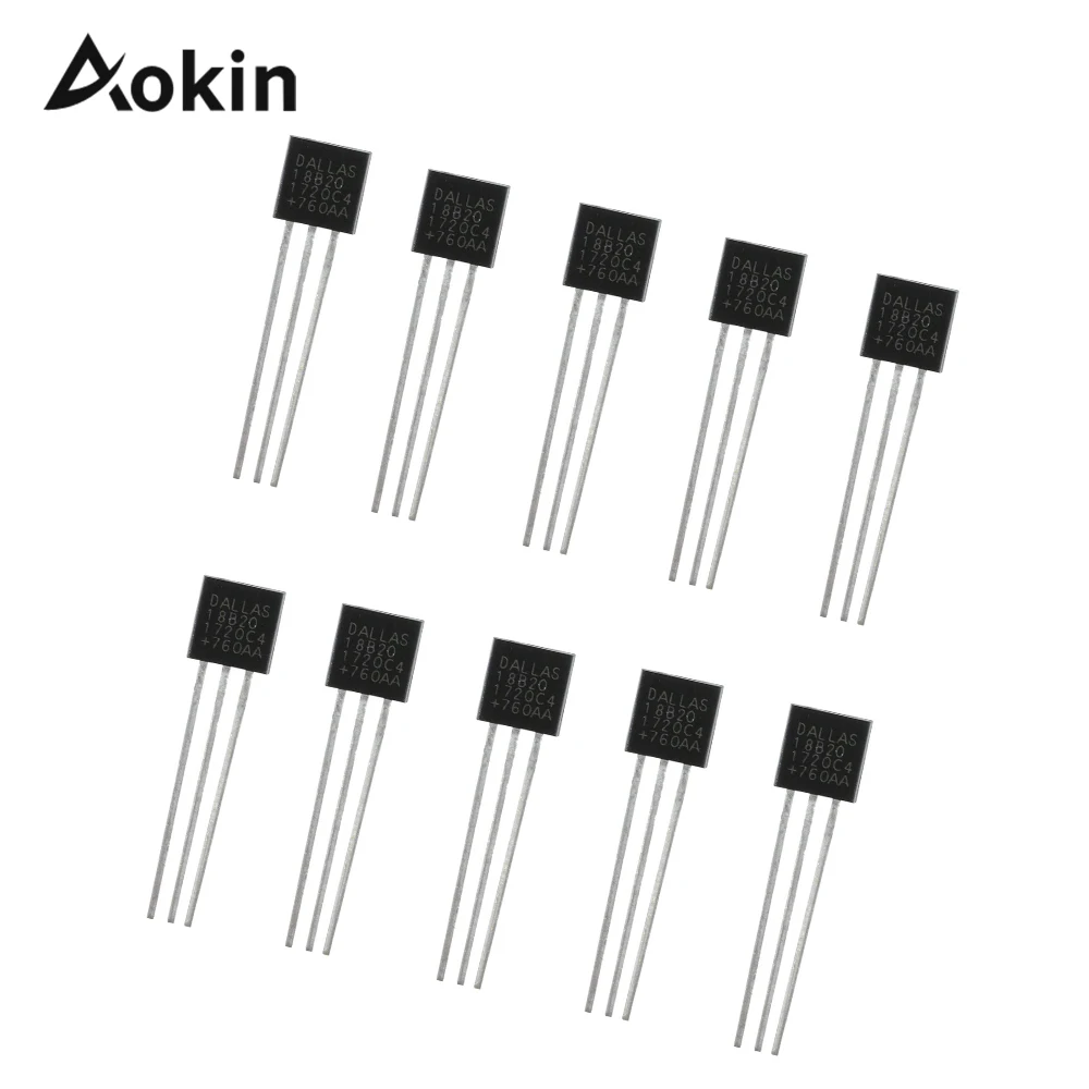 10pcs 18b20 Ds18b20 To-92 3 Pins Wire Digital Thermometer Temperature Ic Sensor Diy Electronic |