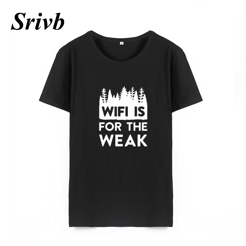 Srivb Wifi для слабого Vogue женская футболка черная белая хлопковая с коротким рукавом