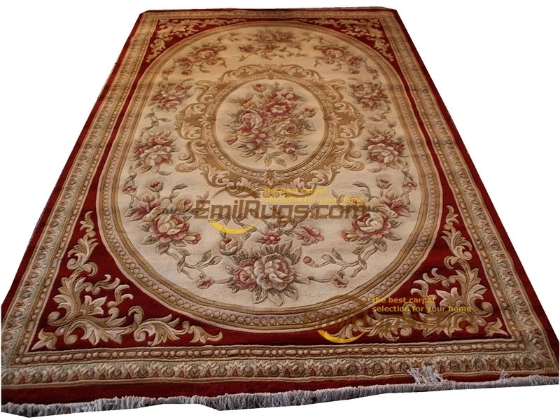 

wool french carpet About Hand-knotted Thick Plush Savonnerie Rug Carpet Made To Order 6.4' X 9.51' lx1612 395a gc85savyg28