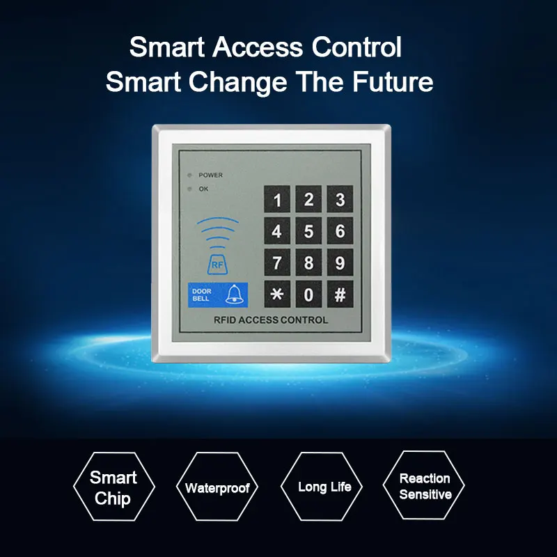 

RFID Access Control System Keypad Doorbell Digital Panel Card Reader RFID Lock System For Door Access Control System Security