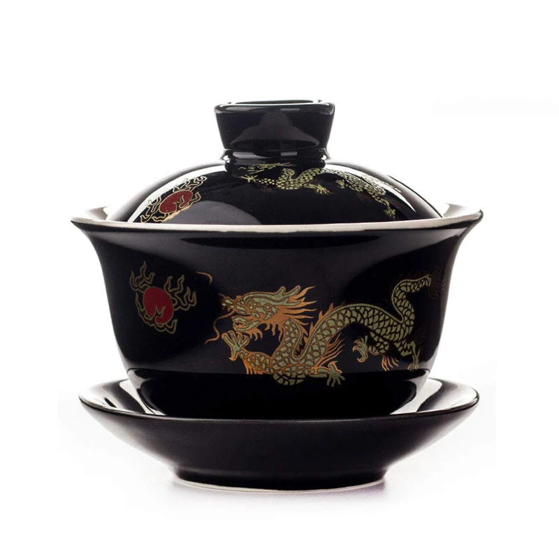 150 мл костяного фарфора кунг-фу чайный сервиз Gaiwan, чайная чашка Tureen фарфоровый чайный сервиз керамический чайный поднос Parlour чайная посуда Gai Wan чай тигуанинь