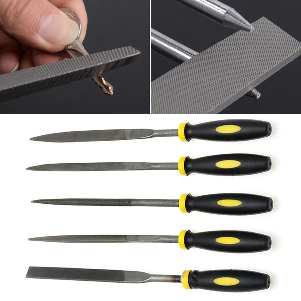 

5pcs/Set MYTEC MC05303 Steel File Set Shaping File Wood Woodworking Metal Grinding Tool Rasp Triangle File Mini File