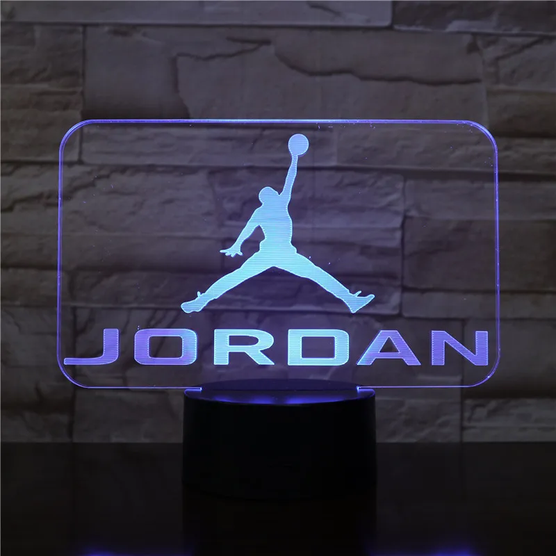 

Basketball Michael Jordan Usb 3d Led Night Light Boys Child Kids Fans Birthday Gifts Multicolor RGB AJ Desk Lamp Bedroom 2452