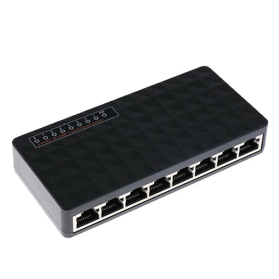 10/100 Мбит/с 8 портов Poe Ethernet Lan Настольный сетевой переключатель Hub адаптер