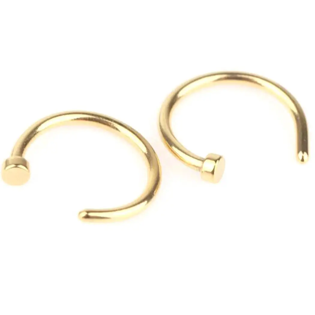 

Ring Studs Outdoor Open 8mm Fashion Clip Street C Hoop Body Casual Jewelry Nose Club Shape Piercing Unisex Party 10mm