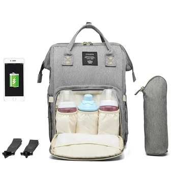 

Fashion USB Baby Nappy Bag Large Capacity Maternity Bag Multifunction Mommy Diaper Bag Waterproof Stroller Nursing Bag For Baby