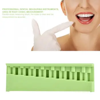 

2 Colors Dental Endo Block Files Double Scale Measuring Tools Endodontic Ruler Test Equipment
