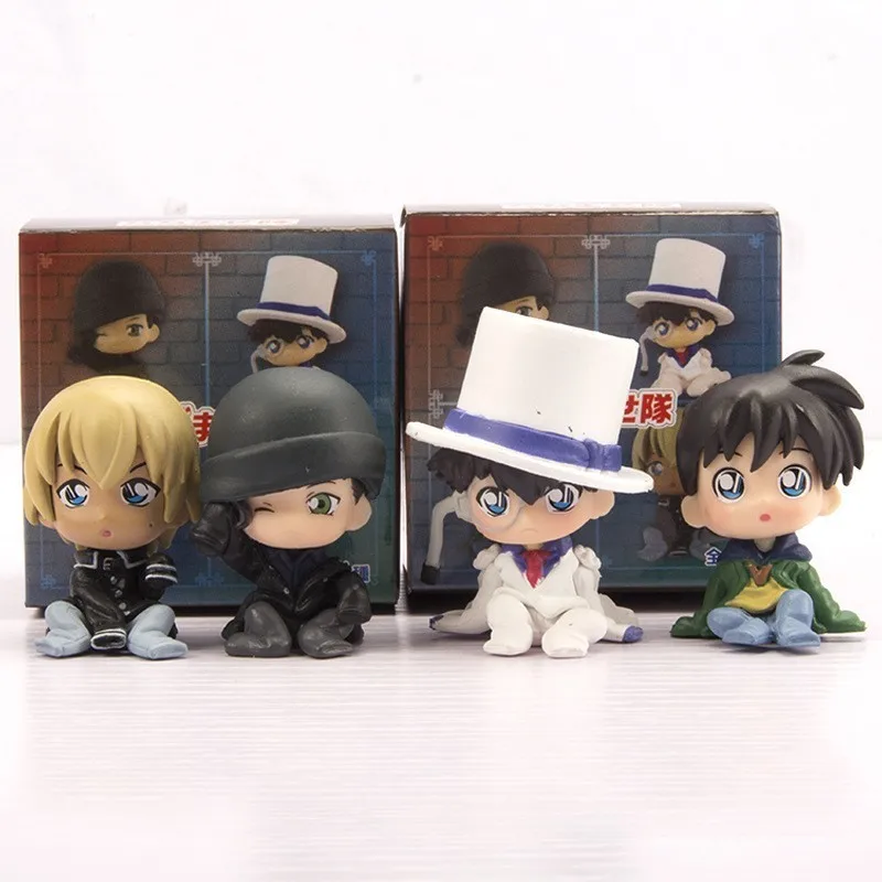 4 шт./компл. Gashapon имя детектива Конана детство сидение осанка Kaito Kuroba Akai Conan omnibus