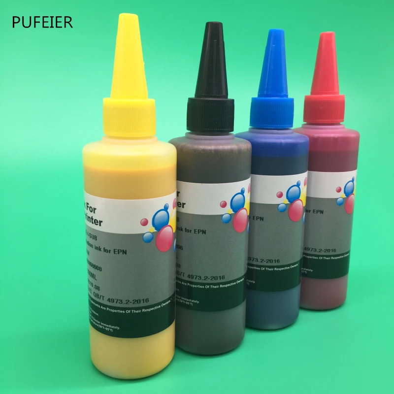 4 шт х 100 мл T252XL1 T252XL4 T2521 T2524 пигментные чернила для Epson WF 3620 3640 7610 7620 7710 7720 7210