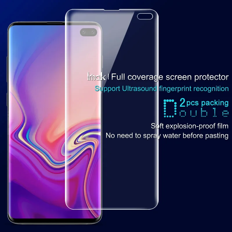 Пленка imak для ультразвуковой разблокировки Samsung Galaxy S10 Plus Защитная Прозрачная