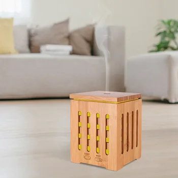 

Bamboo Essential Oil Aromatherapy Machine To Work In An Office Household Desktop Colorful Night-light Atomizer Humidifier Gift