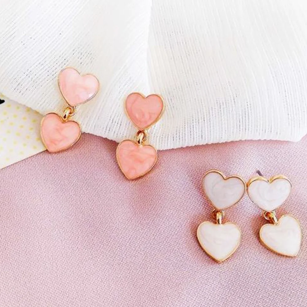 

stud earrings for women Drip heart-shaped earrings Peach heart earrings Heart-shaped pendant fine jewelry accessories earrings
