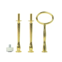 Новая форма овалы форма металла оптом декоративный элемент золото Свадьба мини 3 уровня стержни для подставки под торты