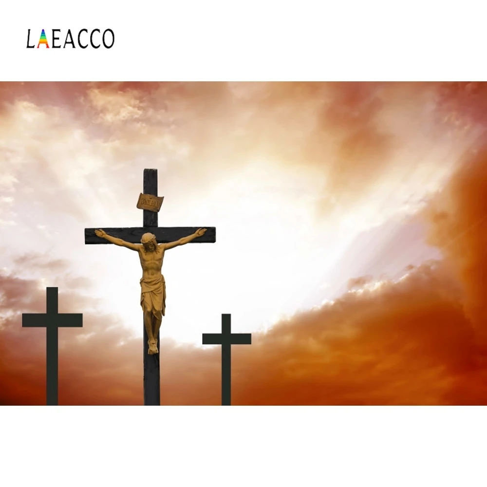 

Laeacco Christ Jesus Sacred Cross Nature Backdrop Photography Backgrounds Customized Photographic Backdrops For Photo Studio