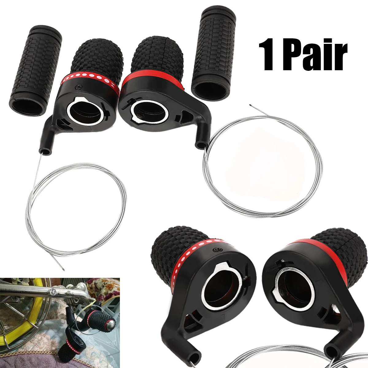 1 Pair Rubber Bicycle Gears Mountain Bike Bicycle Speed Twisted Gear