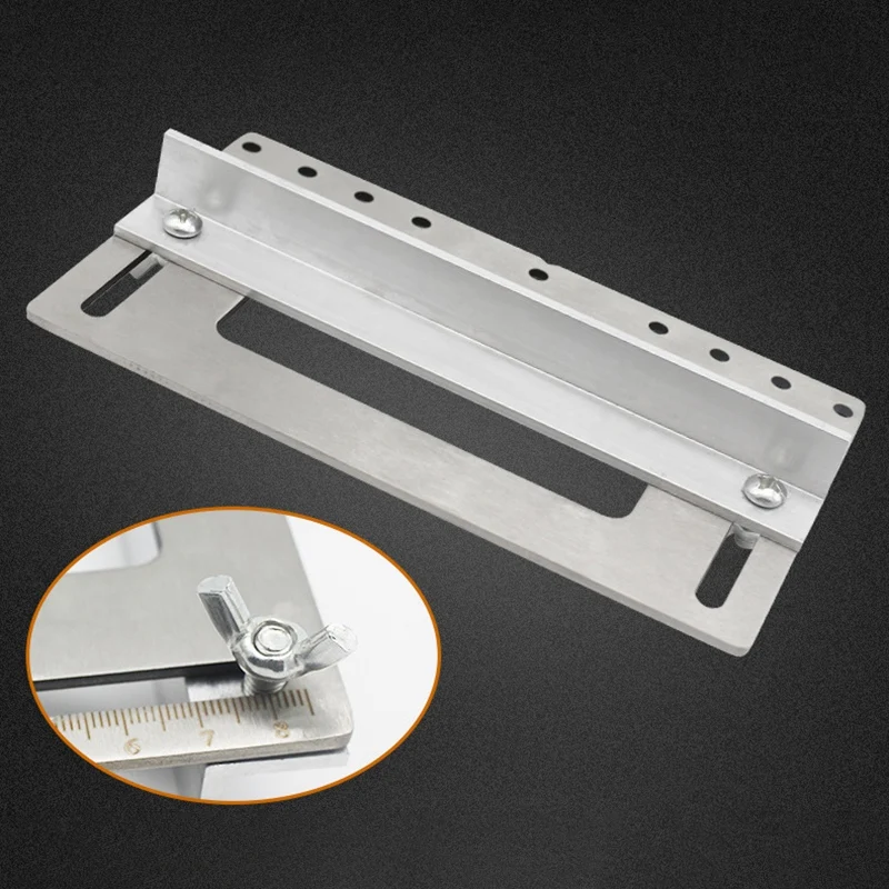 Stainless Steel Door Furniture Handle Hole Punch Locator Wood Drilling Anchor Guide Drilling Woodworking Tools