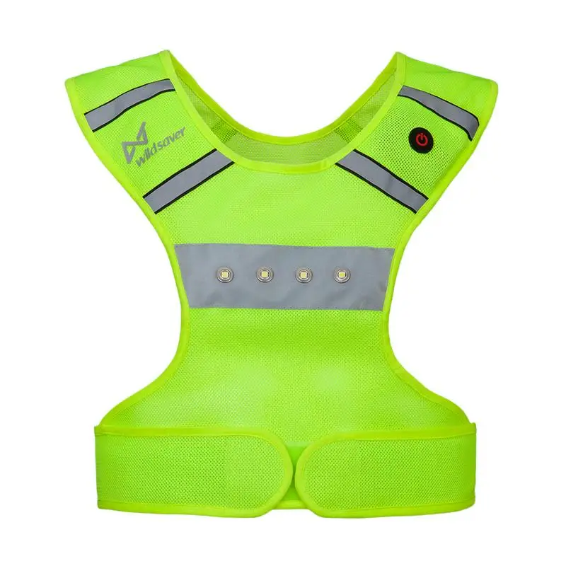 

LED Wireless Cycling Vest Outdoor LED Signal Light Vest Bicycle Reflective Warning Safety Vests Security High Visibility Night