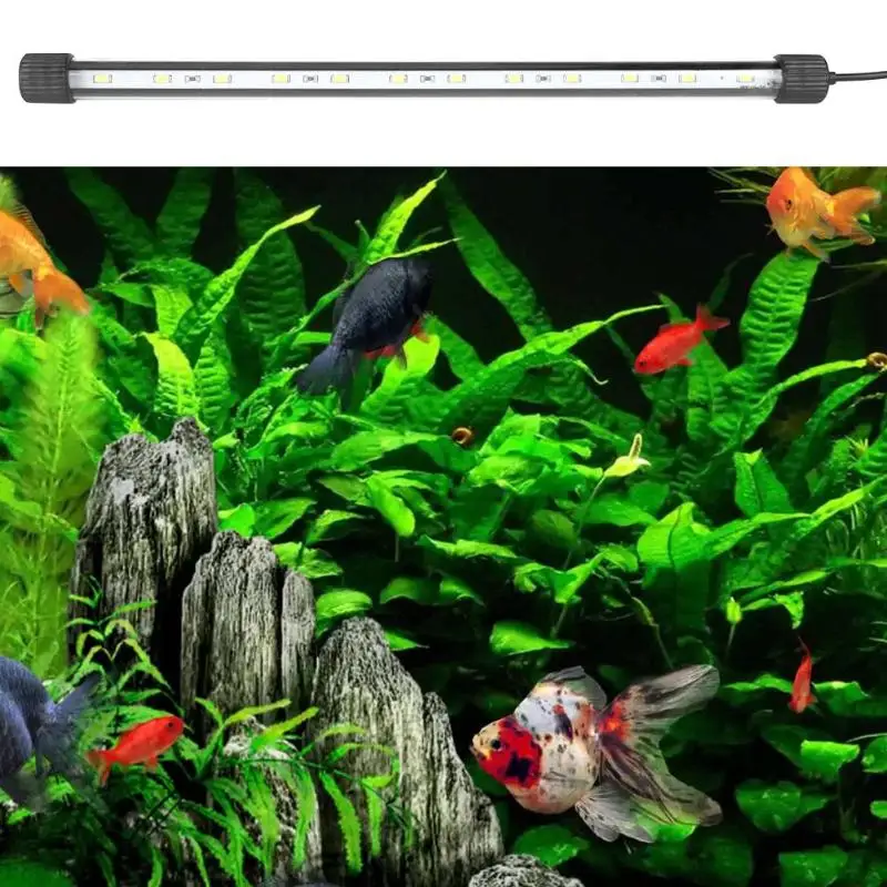 Водонепроницаемый светодиодный светильник для аквариума с 2 мощными присосками для погружного аквариума Подводное освещение для водных растений