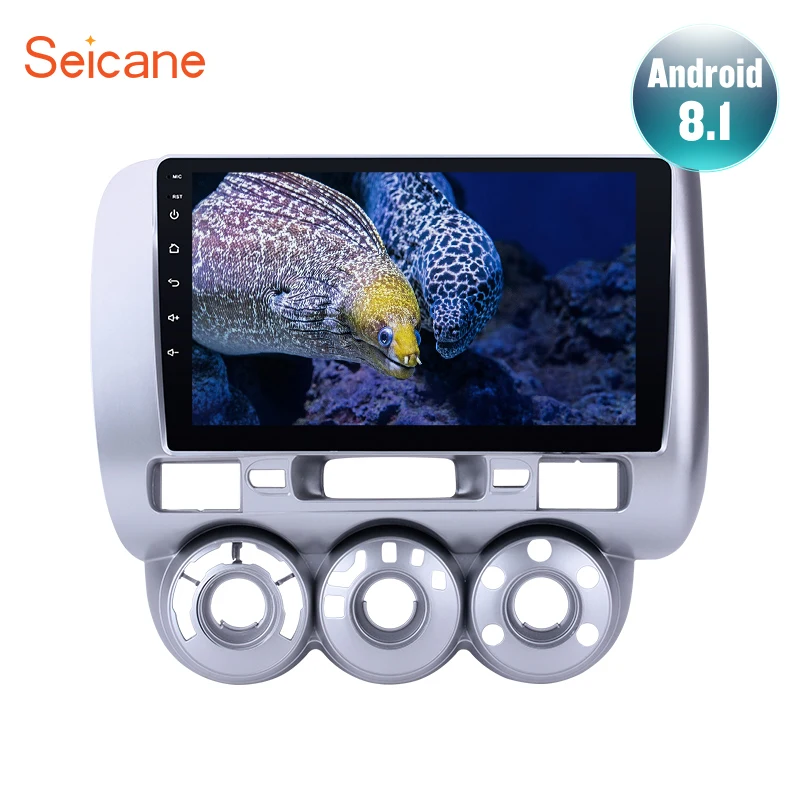 

Seicane Android 8.1 Car Multimedia Player 9" HD 1024*600 GPS navigation for 2004-2006 2007 HONDA Jazz Manual AC Left Hand Drive