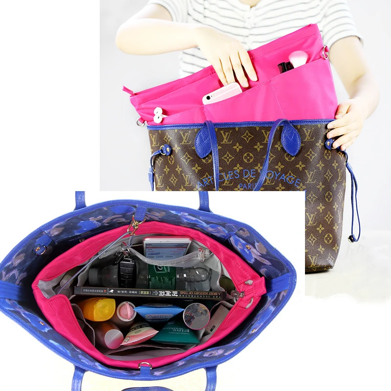 5 حجم حقيبة مستحضرات تجميل عالية الجودة المنظم إدراج حقيبة يد إدراج متعددة الوظائف السفر التجميل حقيبة فتاة حقائب للزينة