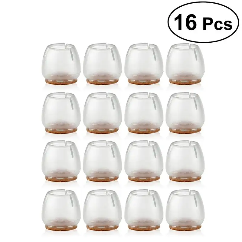 

16pcs Silicone Chair Leg Caps Feet Pads Furniture Table Covers Floor Protectors for 25-29MM Round Legs