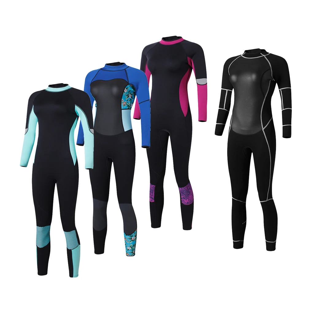 1.5mm Full Body Wetsuit for Women, for Surfing Jetski Swimming Kayak Canoe Sailing Bodyboarding - Multi Colors & Sizes