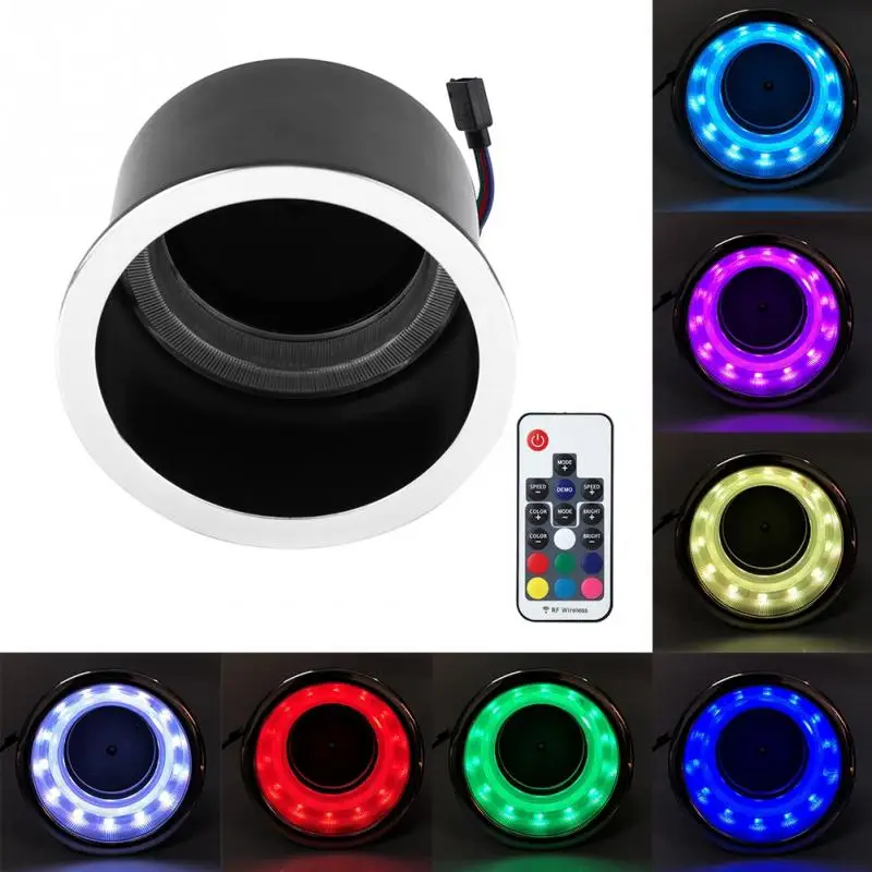 

Plastic + Metal RGB LED Light Drink Cup Holder with Remote Control Marine Boat Car Truck RV Car Styling