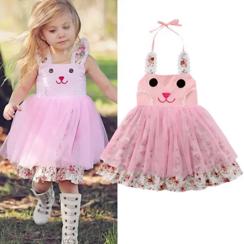 

Pudcoco Tutu Dress Toddler Kid Baby Girls Cute Bunny Floral Tulle Tutu Princess Dress Sundress Ball Gown Clothes
