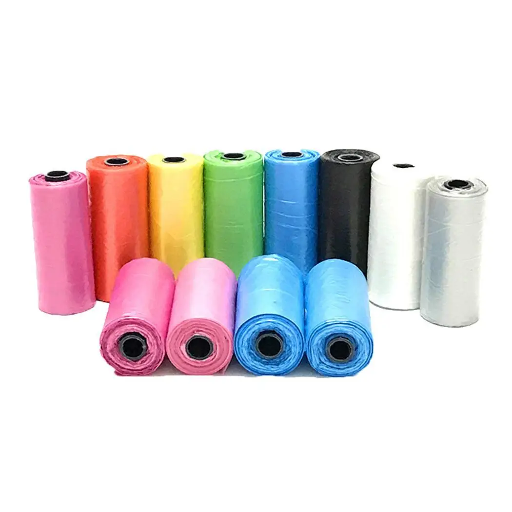 Roll of Pet Waste Bag (15Pcs) Dog Cat Clean Pick Up Random Garbage waste bags/dog poop bag. Plastic Bags Home Supply | Дом и сад