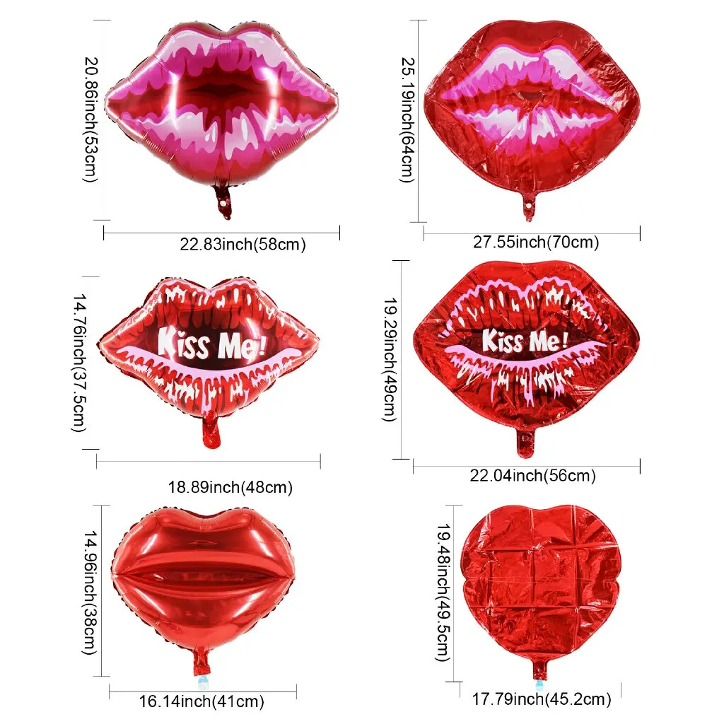 1 шт. воздушные шары с гелием для губ Love Globos розовый красный воздушный шар на День