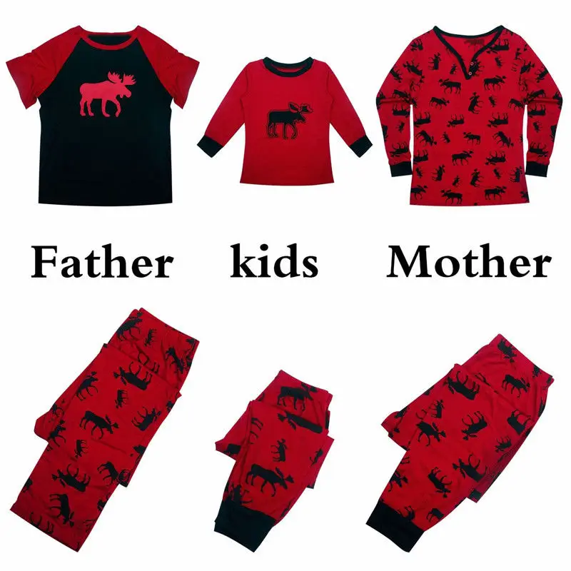 Brand New Family Matching Outfits Christmas Pajamas Set Xmas Family Matching Pajamas Adult Women Kids Sleepwear Nightwear