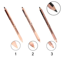 Двойной головкой подводка для глаз брови консилер-карандаш 2 In1 Водонепроницаемый длительный черный бровей подводка для глаз белый макияж для придания формы TSLM1