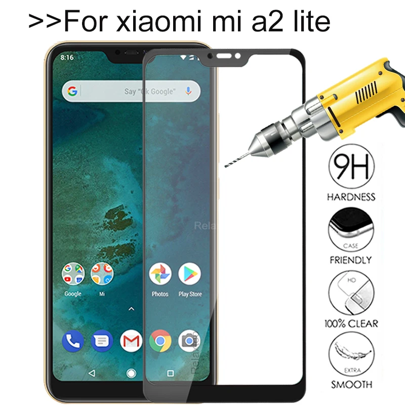 Mi A2 Lite Защита экрана для Xiaomi закаленное стекло xiomi xaomi Высокое качество 2.5D 9H HD