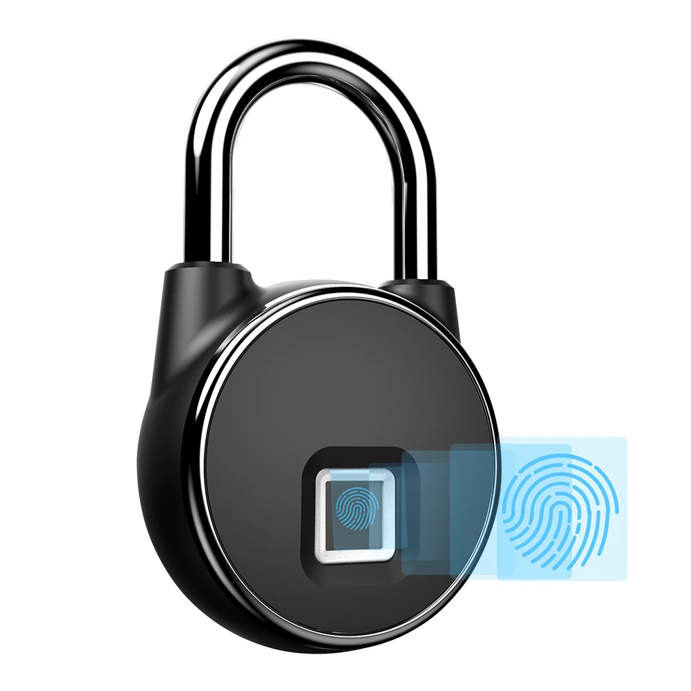

Smart Door Lock Keyless Fingerprint Lock 10 Groups Fingerprints IP66 Waterproof Padlock for Storage Lockers Luggage Cases