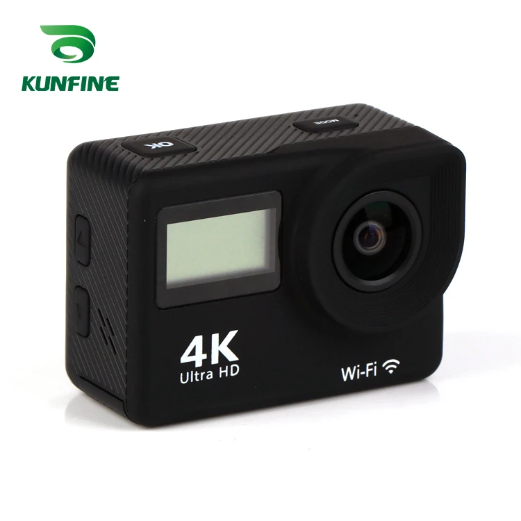 Спортивная видеокамера KUNFINE Ultra HD 4K DV Action с двойным экраном дистанционным