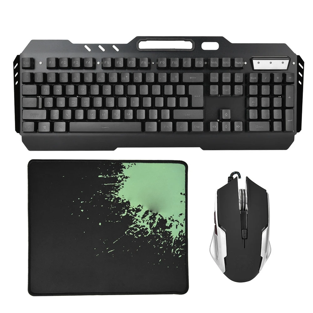 

LED Backlit RGB Game Keyboard Mouse Combo Set + Mouse Pad For PC Computer Gaming
