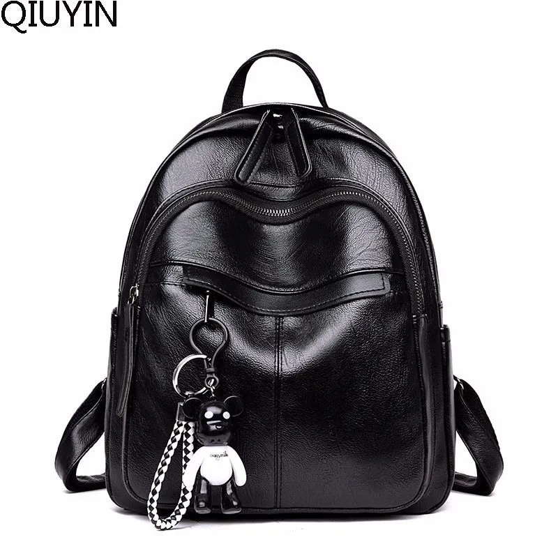 

QIUYIN Fashion Women Backpack High Quality PU Leather Backpacks for Teenage Girls Female School Shoulder Bag Bagpack mochila