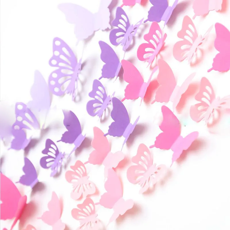 

20Pcs butterfly wedding decoration colorful paper butterfly Birthday party decoration DIY garland home decoration accessories