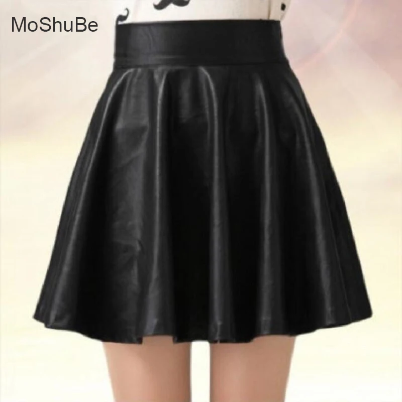 

Kids Girl Skirt Black Children Clothing Imitation Leather Pleated Dance Skirt Toddler High Waist Sundresses For Baby Clothes
