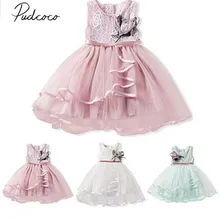 Новинка года; Брендовое платье принцессы с цветочным узором для маленьких девочек; нарядное платье для дня рождения кружевное платье-пачка в стиле пэчворк с бантом; От 6 месяцев до 5 лет
