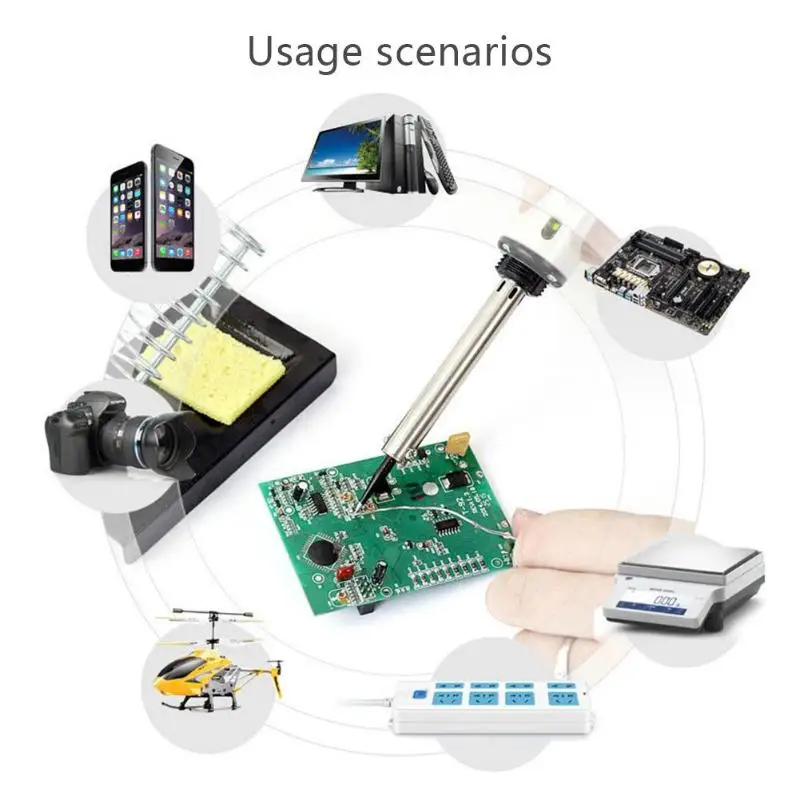 

60W Electric Soldering Irons Temperature Adjustable Digital Handle Heat Pencil Welding Solder Rework Station Repair Tool Gadgets