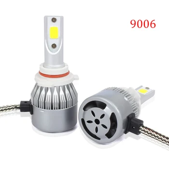 

1 Pair C6 9006 LED Headlight Conversion Kit 80W 8000LM High Low Beam Bulbs 6500K