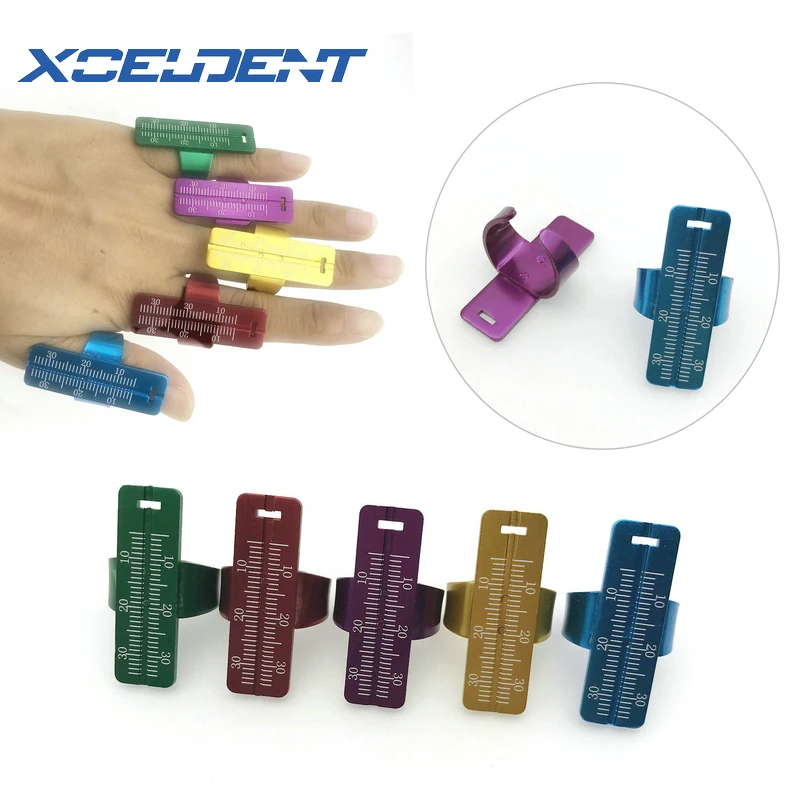 

1pcs Aluminium Alloy Dental Endo Finger Rulers Span Measure Scale Endodontic Dental Instruments Endo File Ruler Autoclavable