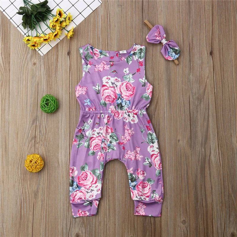 lilac baby romper