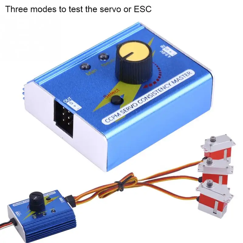 Металл мульти тестер сервоприводов CCPM сервопривод консистенция мастер мотор тестер ESC проверки для RC Самолет автомобиль Лодка сервопривод тестер