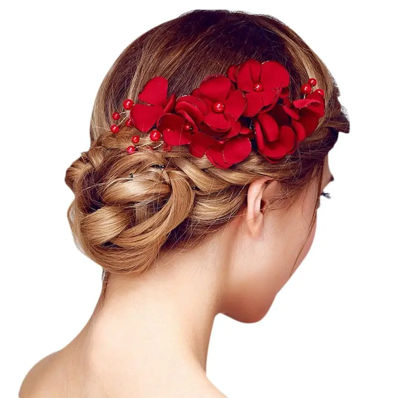 

Wedding Party Comb Hair Accessories Headpiece Artificial Bridal Hairpin