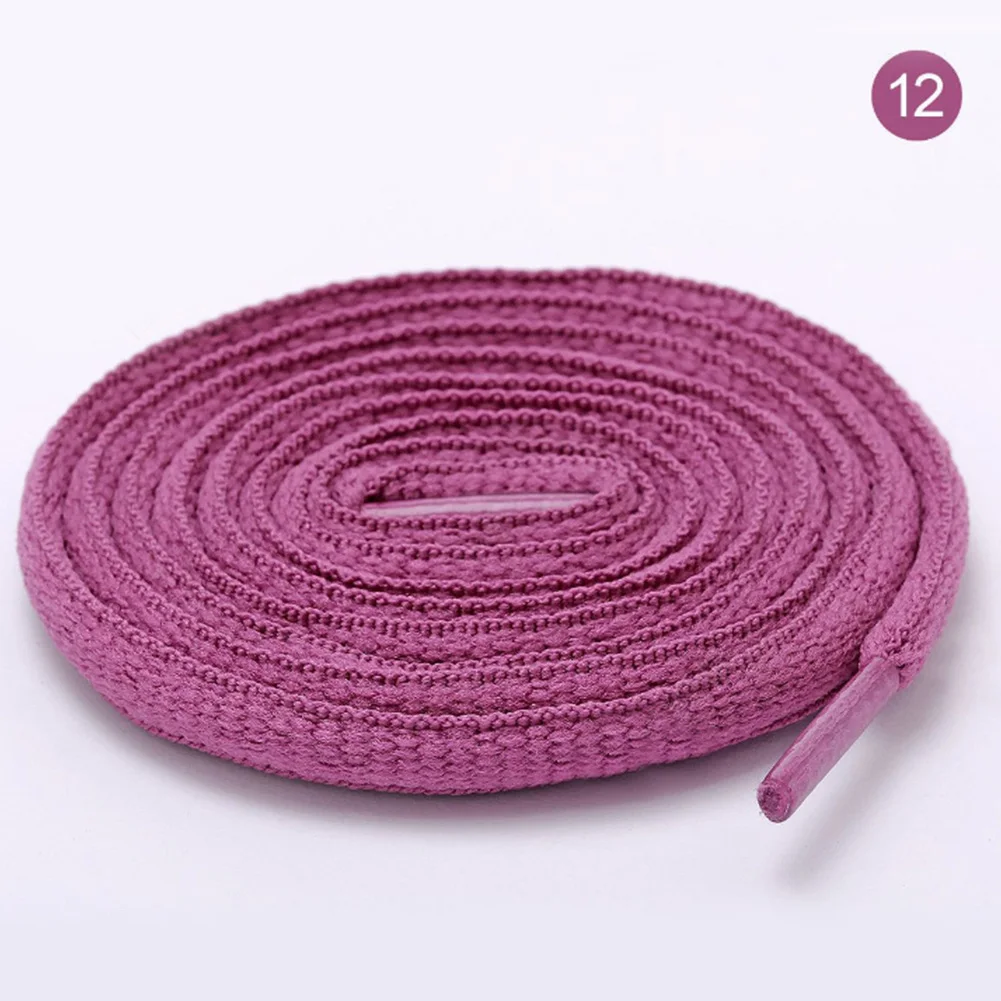 1Pair Oval Athletic Shoelaces Sport Sneaker Boots Shoe Laces Strings Multicolor Solid Color 33 Candy Color Fashion Shoelaces